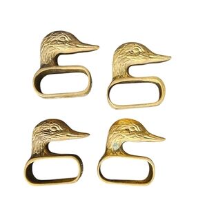 Brass Duck Napkin Rings